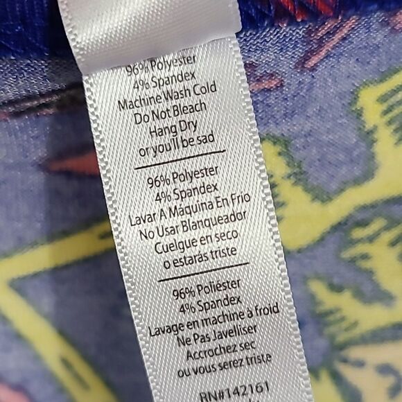 LuLaRoe Perfect T XS 4/6/8/10 Knit Tee Blue Neon Tribal Print Shirt Swing Top - Picture 6 of 10